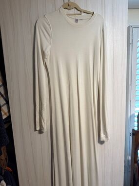 Toteme Long Sleeve Maxi Dress in Cream